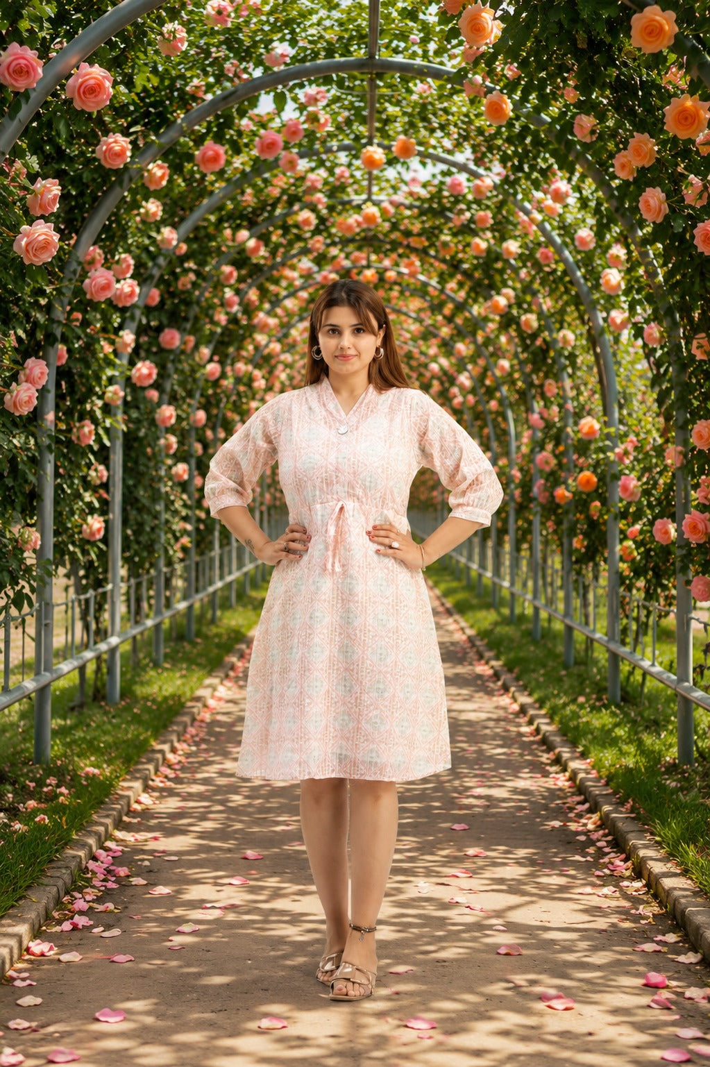 Women Casual Printed Fit & Flare Dress